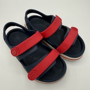 CROCS Kids Navy and Red Sandals